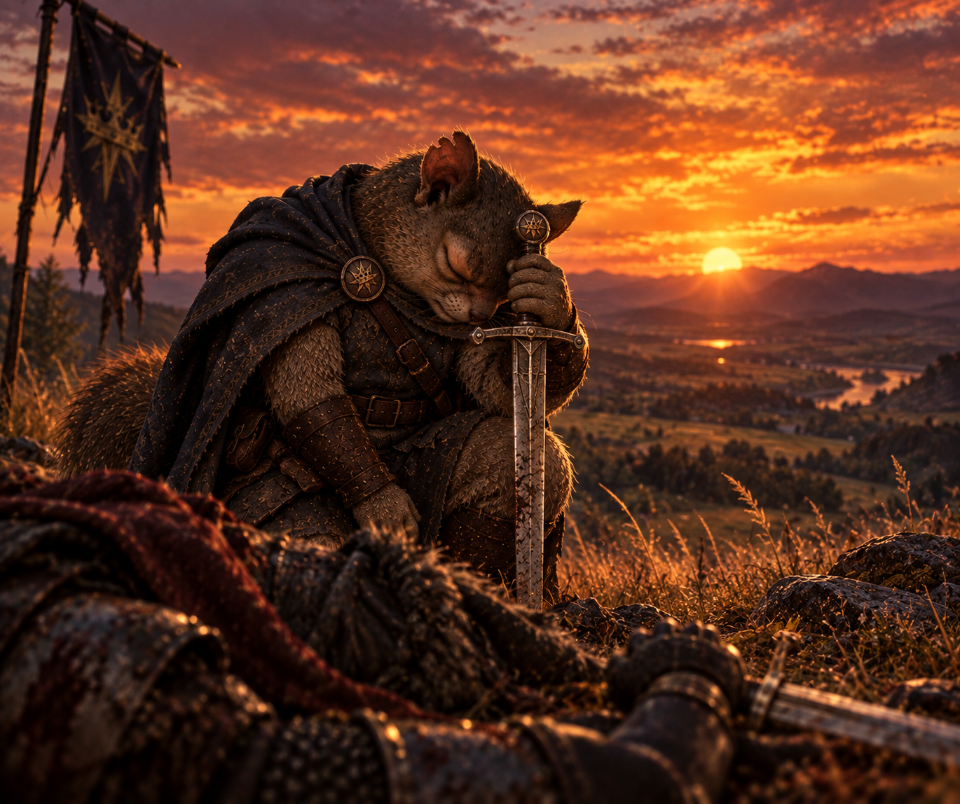 Nick mourning a fallen friend